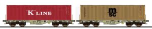 Containertragwagen, H0, Sgmmn - PULLMAN ESU 36606 Spur H0
